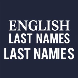 English Last Name Generator