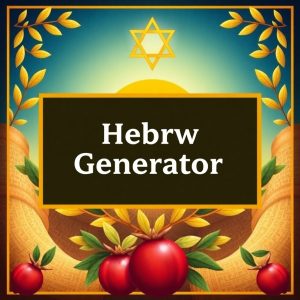 Hebrew Name Generator