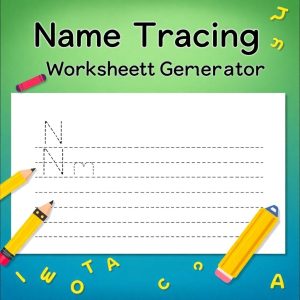 Name Tracing Worksheet Generator